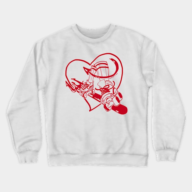 Demonic Slides Crewneck Sweatshirt by DixxieMae